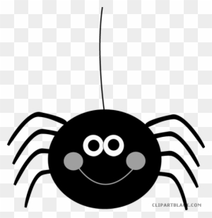 Halloween Spider Animal Free Black White Clipart Images - Hanging Spider Clipart