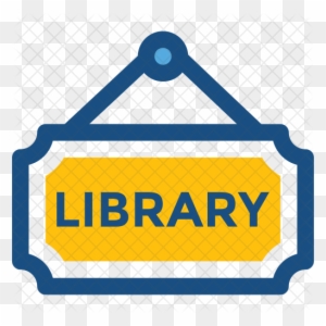 Library Signboard Icon - School Library Icon