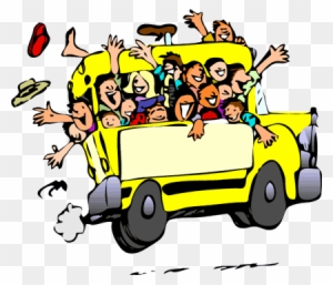 Coach Full Of People - Party Bus Clip Art