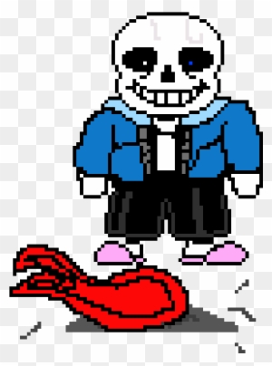 Download HD Sans Battle Sprite - Undertale Sans Pixel Art Grid Transparent  PNG Image 