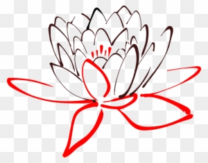 28 Collection Of Vietnamese Lotus Drawing - Red Lotus Flower Clip Art