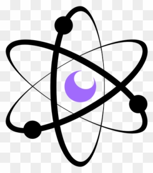 Violet Atom Logo 3 - Nuclear Energy Atoms Symbols