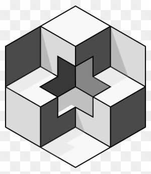 Geometric Figure - Optical Illusions 3d Cubes