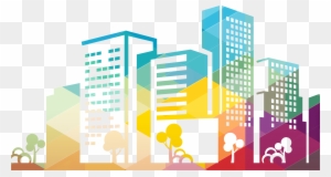 Silhouette Cityscape Building Icon - Color Building Icon