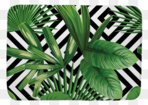 Tropical Palm Leaves Pattern, Geometric Background - Beautiful Image Of Print