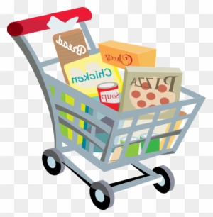Kids Grocery Shopping Clipart - Shopping Cart