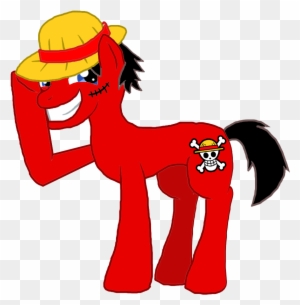 Moheart7, Hat, Monkey D Luffy, One Piece, Ponified, - Monkey D Luffy Pony