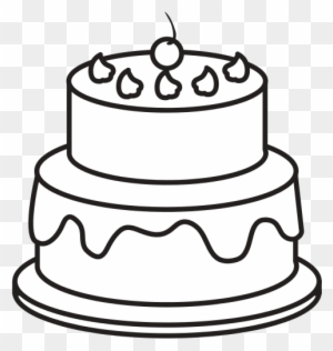 Birthday Cake Clipart Black And White, Transparent PNG Clipart Images ...