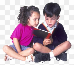 Reading Children's Literature School Student - School Children Reading Book Png