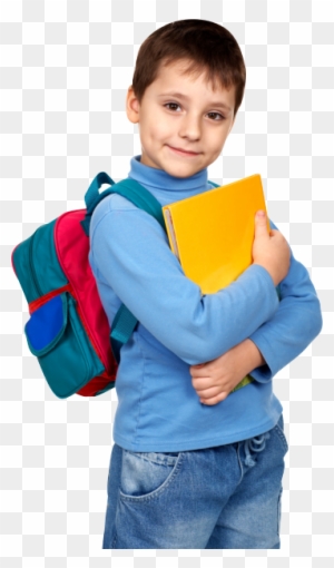 Little Boy Ready For School - School Children Images Png