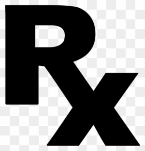 Rx Symbol Black Bold Plain Clip Art Image - Prescription Symbol