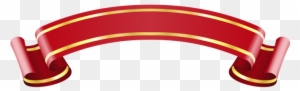 Banner Gold Label Red Ribbon Title Banner - Red And Gold Banner
