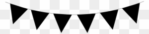 Carnival Clipart Black And White - Black And White Banner Flags