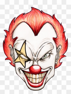 Scary Cartoon Clowns - Scary Clown Face Cartoon