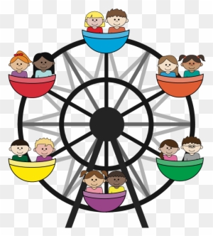 Clip Arts Related To - Cartoon Picture Of A Ferris Wheel