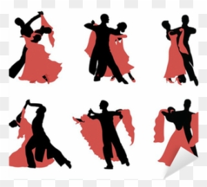 Set Of Silhouettes Of A Dancing Couple - Dancing Couple