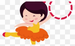 Circus Cartoon Ringmaster Clip Art Dancing Young Girl - Circus Girl Png