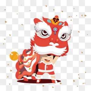 Lion Dance Chinese New Year Tangyuan Lantern Festival - Chinese Lantern Festival Cartoon