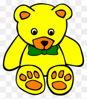 Yellow Bear Clip Art At Clker - Cartoon Polar Bear - Free Transparent PNG  Clipart Images Download