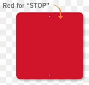 Red Color Plain Square Learn More - Stop Sign Red Color