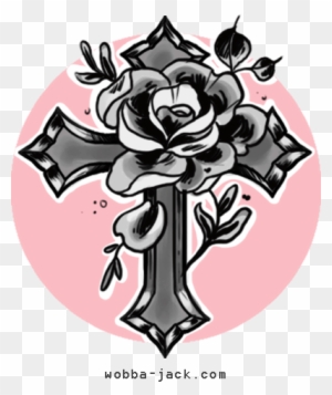 Significato Tatuaggio Rosa Croce Wobba-jack Tattoo - Croce Tattoo Old School