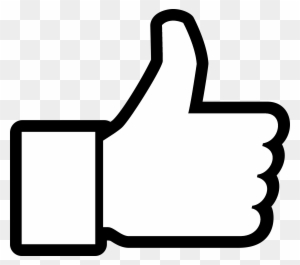 Thumbs Up Facebook Logo Black And White - Thumbs Up Icon Svg