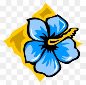 Blue Hibiscus Clipart - Yellow And Blue Hibiscus Clipart