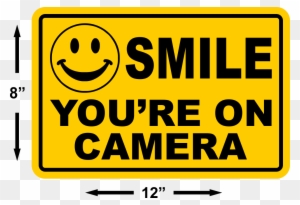 Smile You're On Camera Yellow Business Security Sign - Morre Diabo