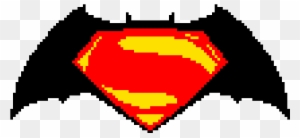 Pixilart Batman Vs Superman Logo By Daniel2003 Rh Pixilart - Logo Batman Y Superman