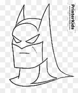Batman Head Silhouette The Mask Coloring Page - Batman Coloring Pages For Kids