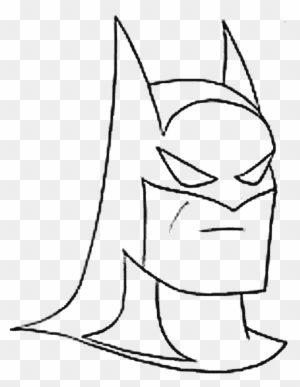 Batman Drawings For Kids - Batman Cartoon Drawing Face - Free Transparent  PNG Clipart Images Download