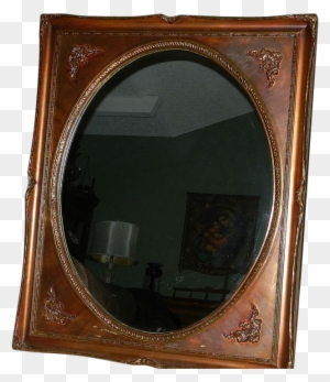 Vintage Oval Mirror Gold/bronze Square Frame - Oval Mirror Square Frame
