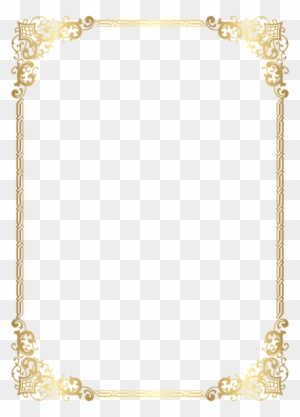 Gold Border Frame Transparent Clip Art Image - Gold Border Clip Art