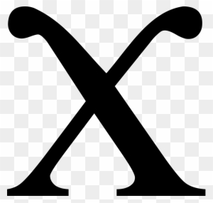 Latin Small Letter X With Two High Hooks - Letter X Vector