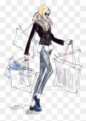 Drawing Fashion Shopping Illustration - Fashion
