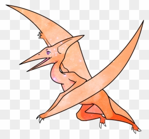 Free Clipart: Cartoon pterodactyl with upraised wings