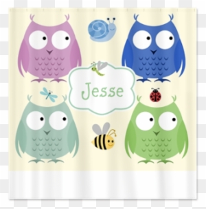 Owl Friends Blue Shower Curtain - Personalize It! Owl Friends Blue Throw Blanket