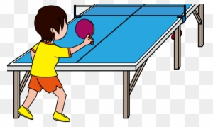 One Person Ping Pong - Play Table Tennis Clipart