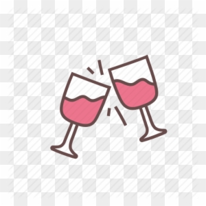 Cocktail Clipart Cheer - Cartoon Pink Glass Of Wine