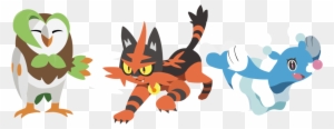 Pokemon Sun And Moon Starter Pokemons Png Pokemon Sun And Moon Starter Pokemons Png