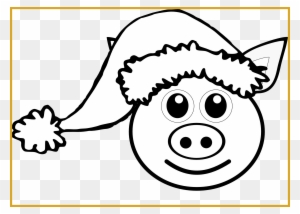 Best Piggy Nose Clip Art On For Cute Pig Head Clipart - Santa Hat Clipart