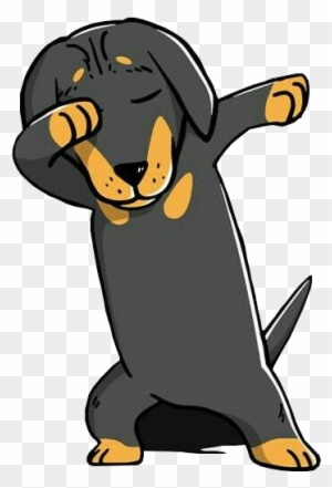 dabbing dachshund