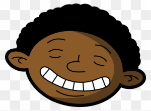 Cartoon Smiley Facial Expression - Happy Black Kid