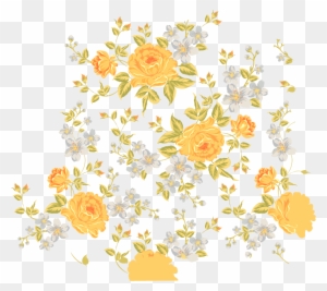 Floral Design Flower - Yellow Flower Pattern Png