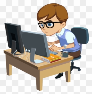 Computer Learning Cartoon Png - Free Transparent PNG Clipart Images Download