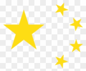 China Chinese Flag Insignia Five Star Zhōngguó New - China Stars Transparent Background