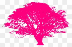 Pink Tree Clip Art At Clker Com Vector Clip Art Online - Black And White Tree Clipart