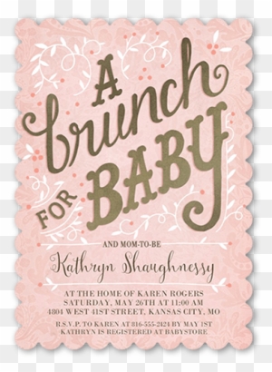 Diy Baby Shower Invitations For Girls Shutterfly - Girl Baby Shower Brunch