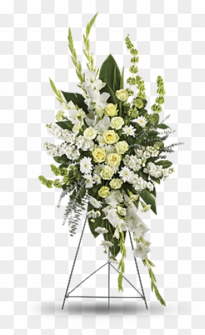 I Want To Provide An Arrangement For The Service, But - Flowers White Standing Spray