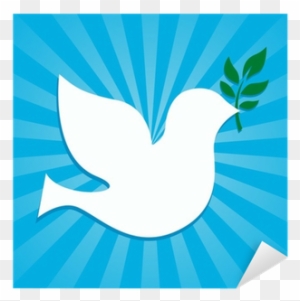 Dove Peace Symbol Holding An Olive Branch Sticker • - Peace Dove